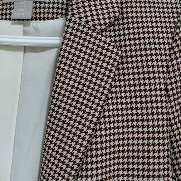 HM Burgundy Houndstooth Suit Set (2PC Suit / Blazer&Pants) - Picture 5 of 5